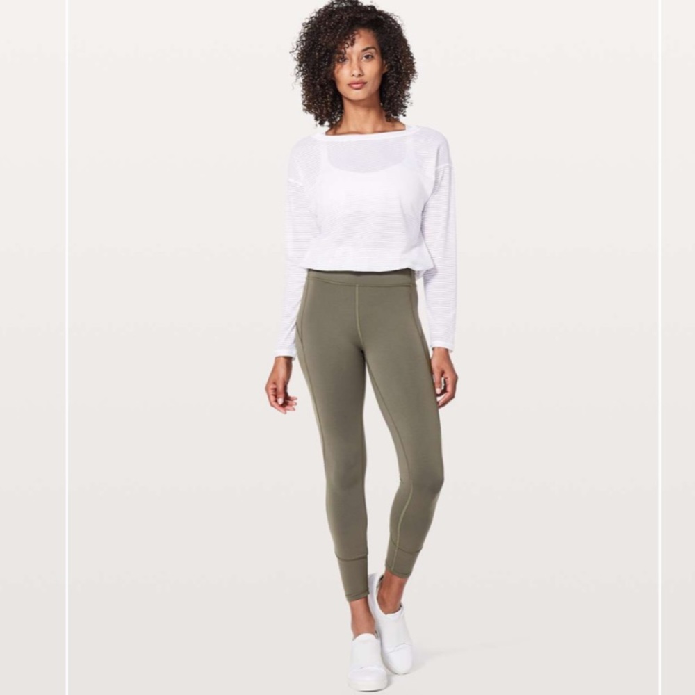 Lululemon In Movement 7/8 Tight Everlux 25" Green